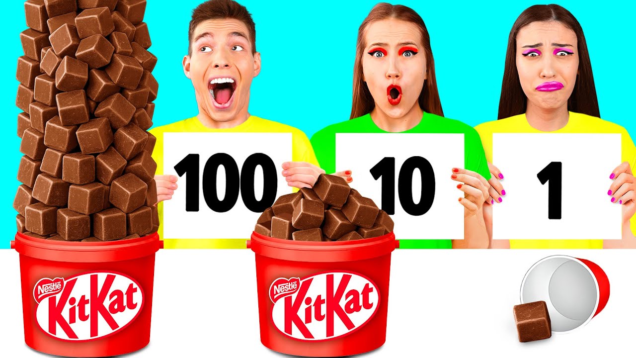 100 Слоев Еды Челлендж | Удивительный Челлендж с Едой от RaPaPa Challenge