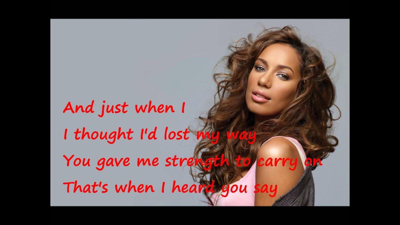 Leona Lewis Footprints In The Sand Lyrics Leona Lewis - Footprints in the Sand [ Lyrics] - YouTube