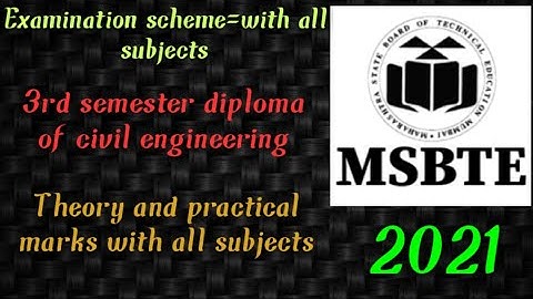MSBTE Examination scheme 3rd semester diploma of civil engineering ||theory+practicals marks all sub