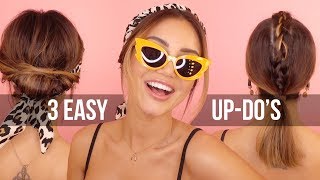 3 EASY UP-DO's FOR SHORT to MEDIUM HAIR