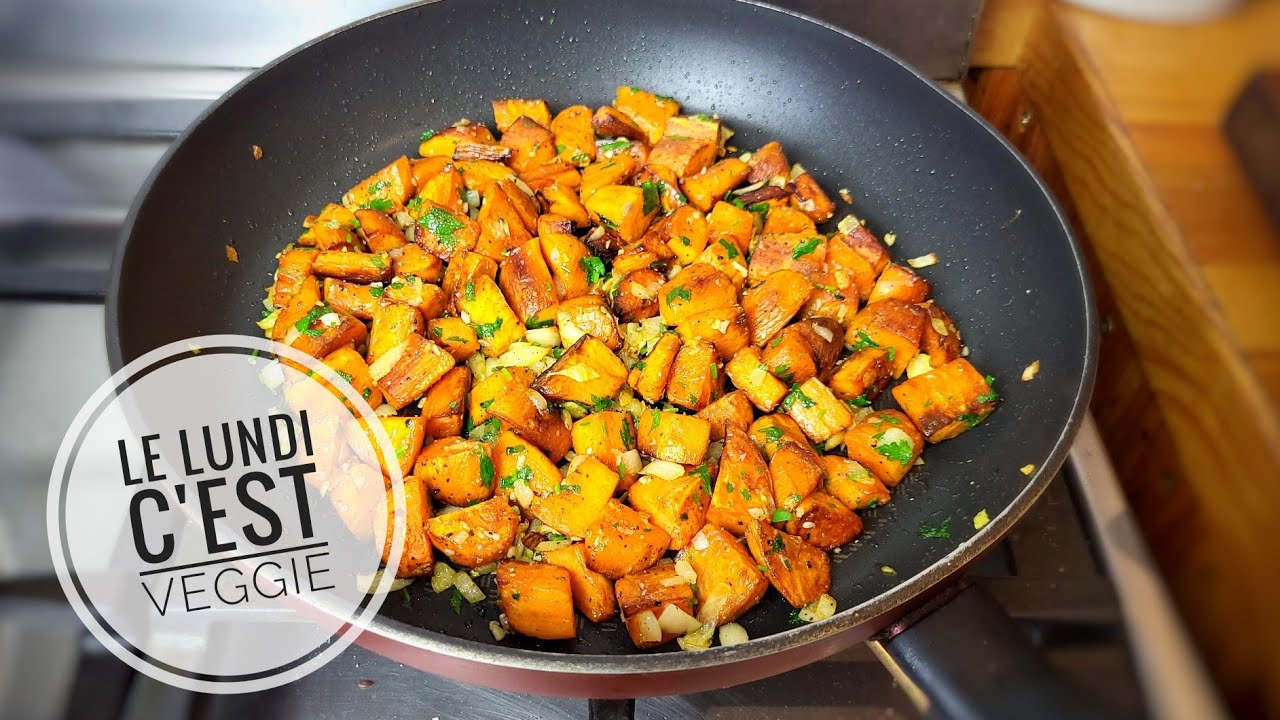 PATATES DOUCES SAUTÉES à la poêle - YouTube