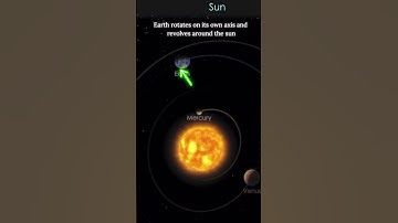 Earth 🌍 Rotates on its own axis and revolves around the sun ☀️ #school #schoolstudents #education