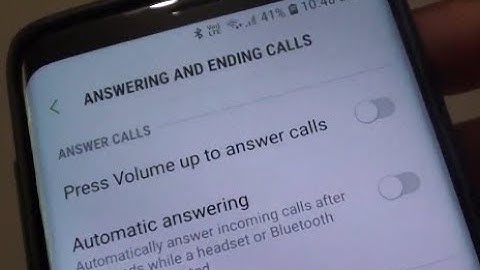 Samsung Galaxy S9 / S9+: Enable / Disable Press Volume Up to Answer Calls