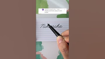 Niharika Vikram - Learn to Write Your Name in Cursive