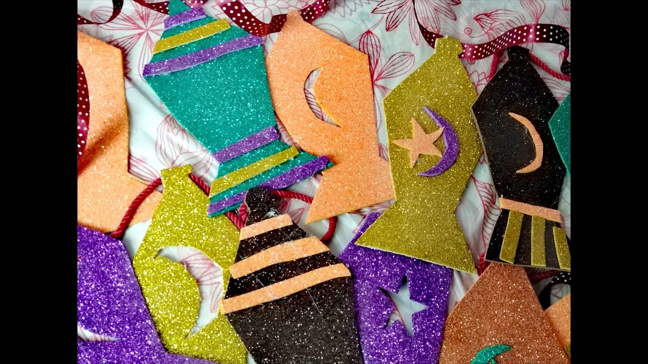 طريقة عمل زينة رمضان 🌛ديكور لتزيين وتحضير البيت للشهر الكريم🌙⭐ YouTube
