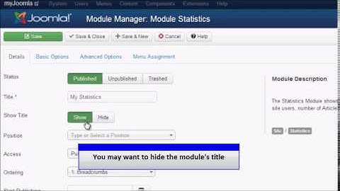 Joomla 3 0   Statistics Module