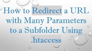 How to Redirect a URL with Many Parameters to a Subfolder Using .htaccess