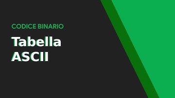 Caratteri in Binario: Tabella ASCII