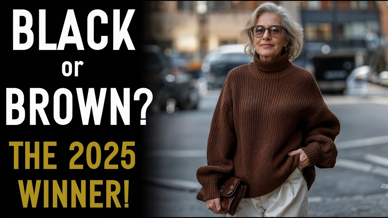 Brown vs. Black: The Surprising Style Choice Women Over 50 Are Loving in 2025!