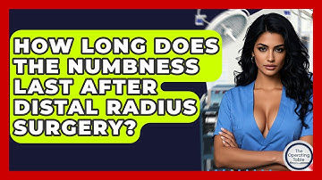 How Long Does The Numbness Last After Distal Radius Surgery? - The Operating Table