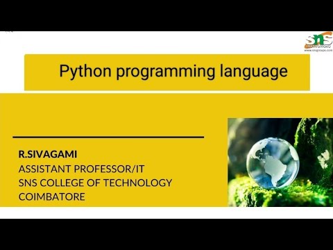 DT video - Basic operations|Python programming language| SNS INSTITUTIONS 