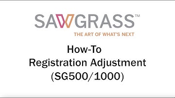HOW TO: Registration Adjustment (SG500/1000)