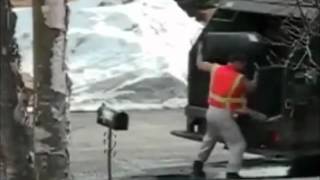Garbage man goes crazy