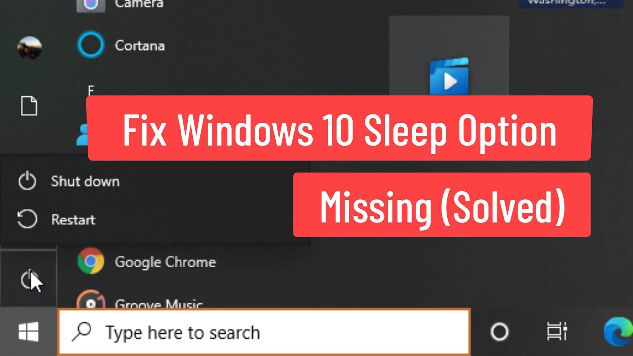 sleep option missing windows 10 sleep option missing windows 10