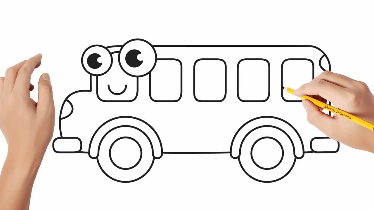 Como Desenhar Um Onibus Passo A Passo Para Criancas