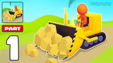 Bulldozer Race Gameplay Walkthrough Part 1 - Tutorial Drive A Bulldozer Craftsmen (Android,iOS)