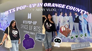 come with me to the bts pop-up in orange county + my mini