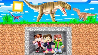 MELHOR ESCONDERIJO CONTRA OS DINOSSAUROS NO MINECRAFT!!