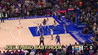 JOEL EMBIID BABY HOOK#newyorkknicks #philadelphia76ers