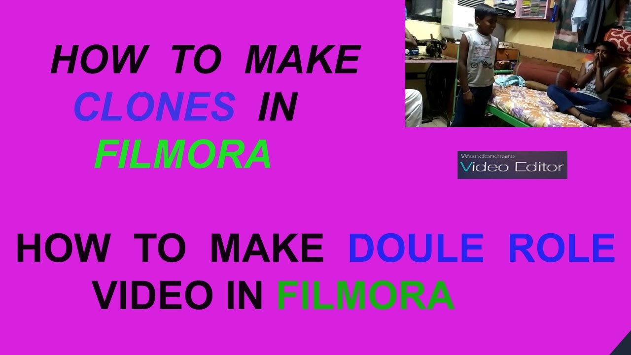 how to make clone in filmora how to make double role video filmora