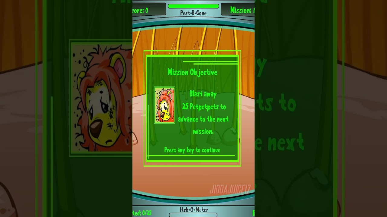 Itchy Invasion Flash Game by Neopets Gameplay