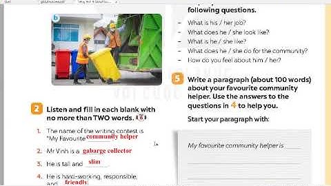 Tiếng Anh 9 Global Success (Unit 1 Local Community) Skills 2