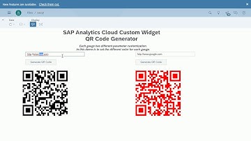 SAP Analytics Cloud QR Code Generator Custom Widget