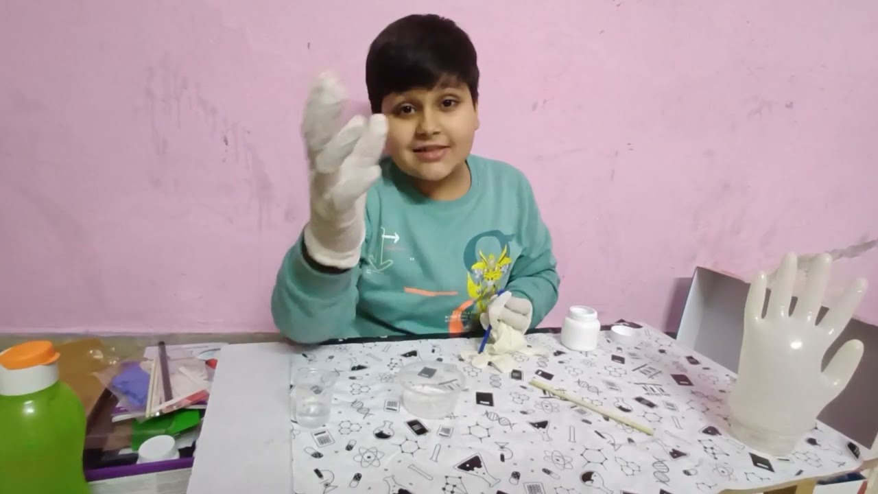 inflating glove experiment with Aarav