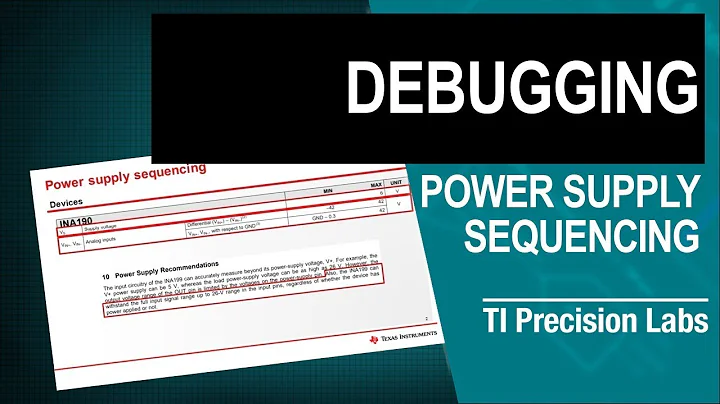Debug a current shunt monitor: Power supply sequencing