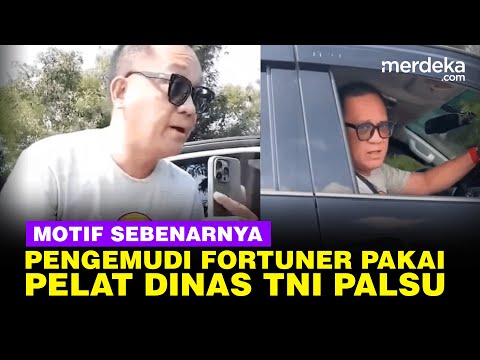 Pengemudi Fortuner Ternyata Pengusaha, Ini Motifnya Pakai Pelat Dinas TNI Palsu