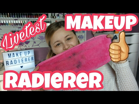 MAKE UP RADIERER - Livetest - Abschminken nur mit WASSER - YouTube MAKE UP RADIERER - Livetest - Abschminken nur mit WASSER - YouTube