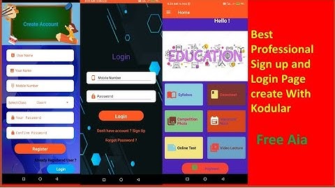 ONLINE EDUCATION APP AIA FILE FOR ## KODULAR# And Preview the App Goal Education  #KODULARKODER