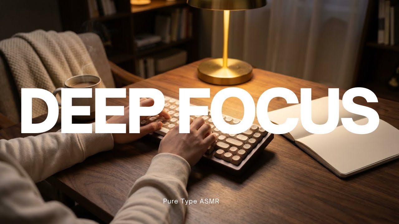 Relaxing Mechanical Keyboard ASMR Typing Sounds for Studying, Working and Deep Focus