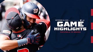 Nationals vs. Braves Game Highlights (9/24/25) | MLB Highlights