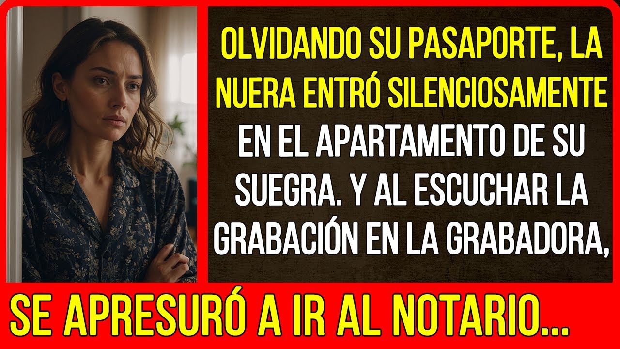 Lo que la mujer escuchó en la grabación la hizo ir al notario...