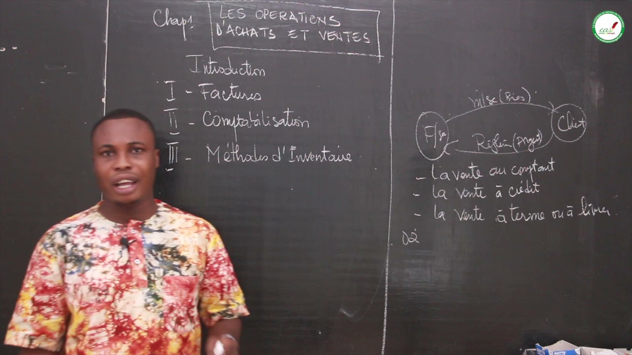 Cours - Première STEG - Comptabilité : Les opérations d'achats et ventes / M. Akpoto