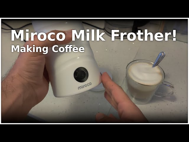 Making coffee with the Miroco Milk Frother 