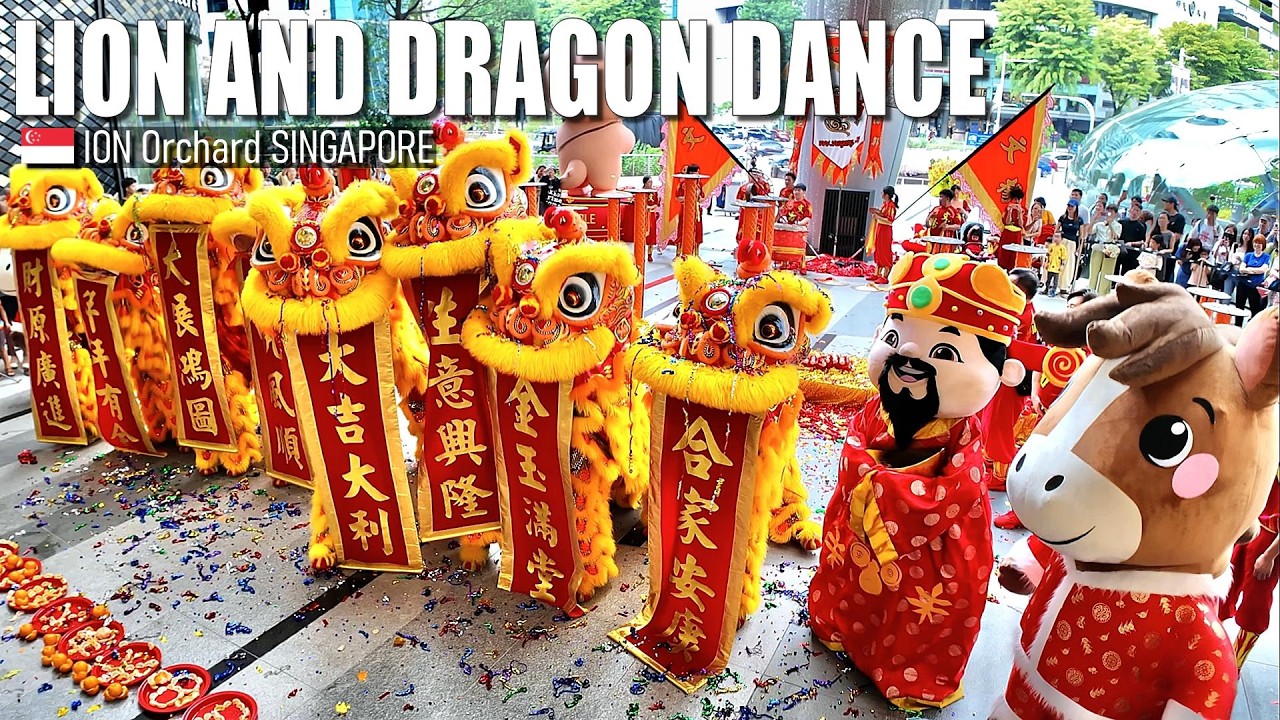 Lions & Dragon Dance - Year of Horse 2026 - ION Orchard, Singapore 🇸🇬 [4K]