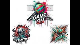 Volleyball Clipart PNG Bundle: Neon & Watercolor Designs (Digital Download, Commercial Use Allowed).