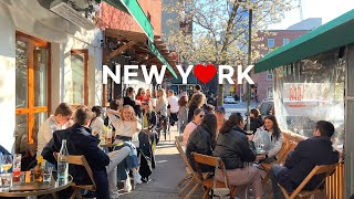 [4K]🇺🇸NYC Spring Walk/Greenwich Village & SoHo, Coffee Break at Mah Ze Dahr☕🍰  Apr. 02 2022