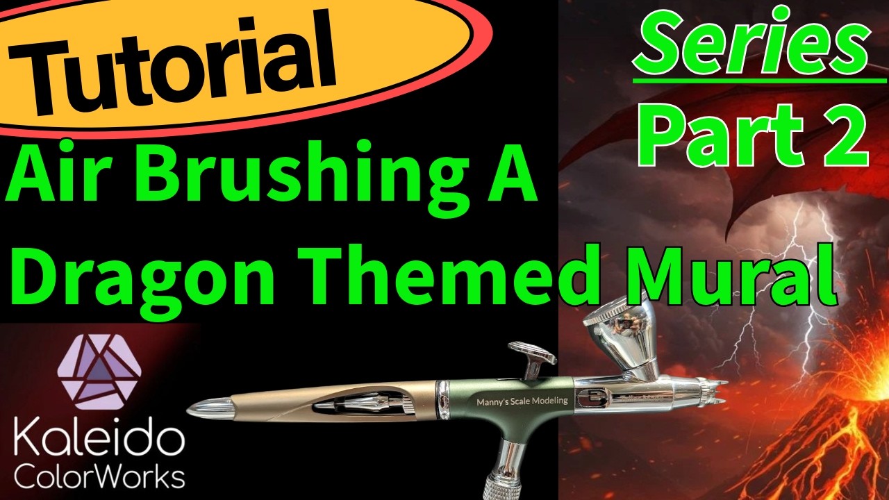 Air Brushing A Dragon Themed Mural Series Part 2