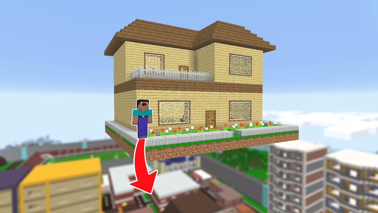 FAKİR NOOB�A UÇAN EV YAPTI! 😱 Minecraft YouTube