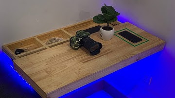 Reclaimed Wood Floating Shelf Build with Secret Storage and Wireless Charger