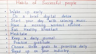 20 Successful Habits | 20 Habits of Successful people