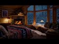 Snowstorm Outside, Warm Fire Inside ❄️🔥 Cozy Sounds for Study, Meditation &amp; Sleep