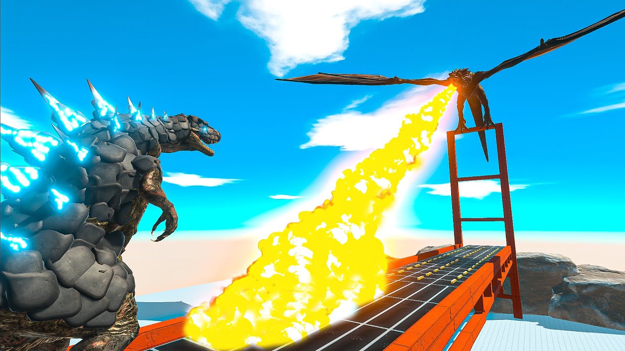 Dragon vs Godzilla - Animal Revolt Battle Simulator