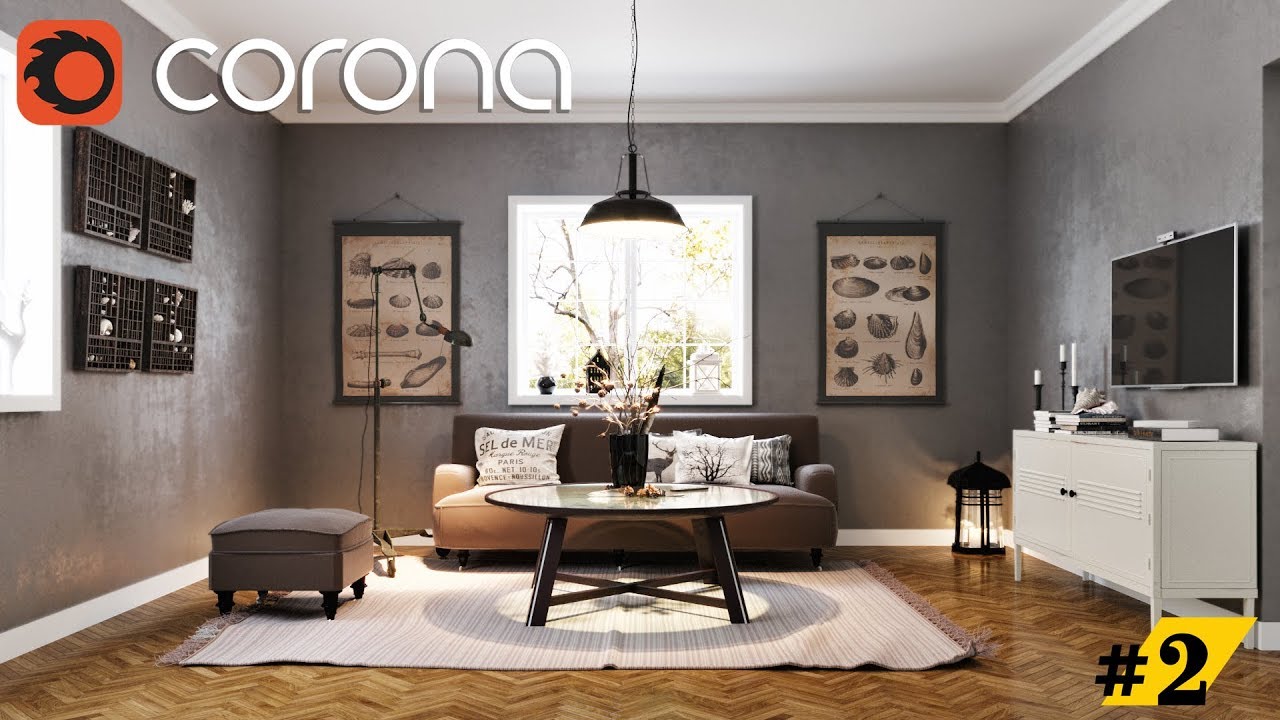3ds max Corona Render Modeling & lighting tutorial PART # 02 - YouTube