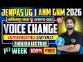 Voice Change - 2 | JENPAS UG ANM GNM English Class 2026 | JENPAS UG 2026 Preparation | ANM GNM 2026