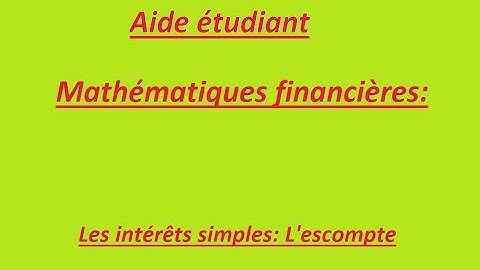 les intérêts simples : l