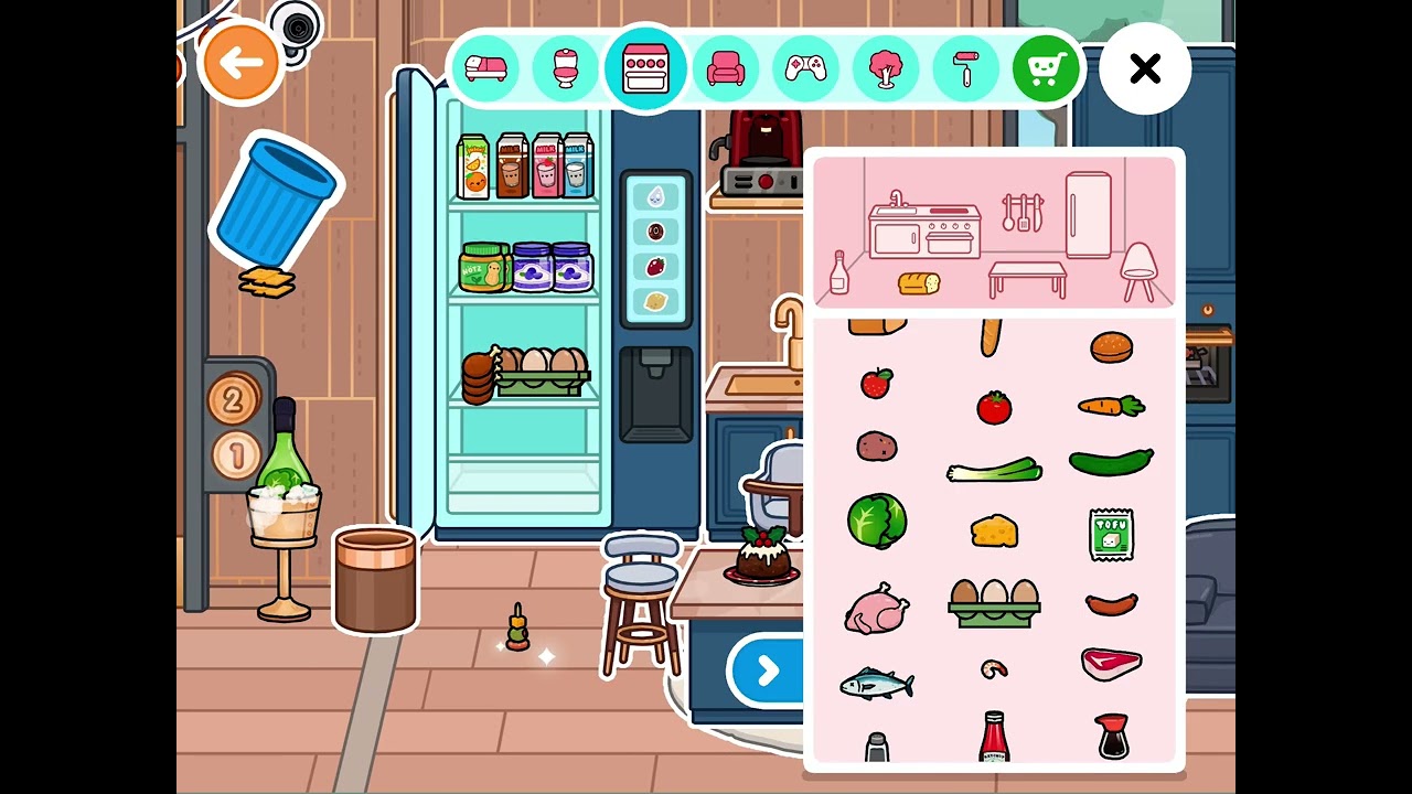 Toca boca daki evimin buz dolabını düzelttim🐥🐥🐥🦋🦄